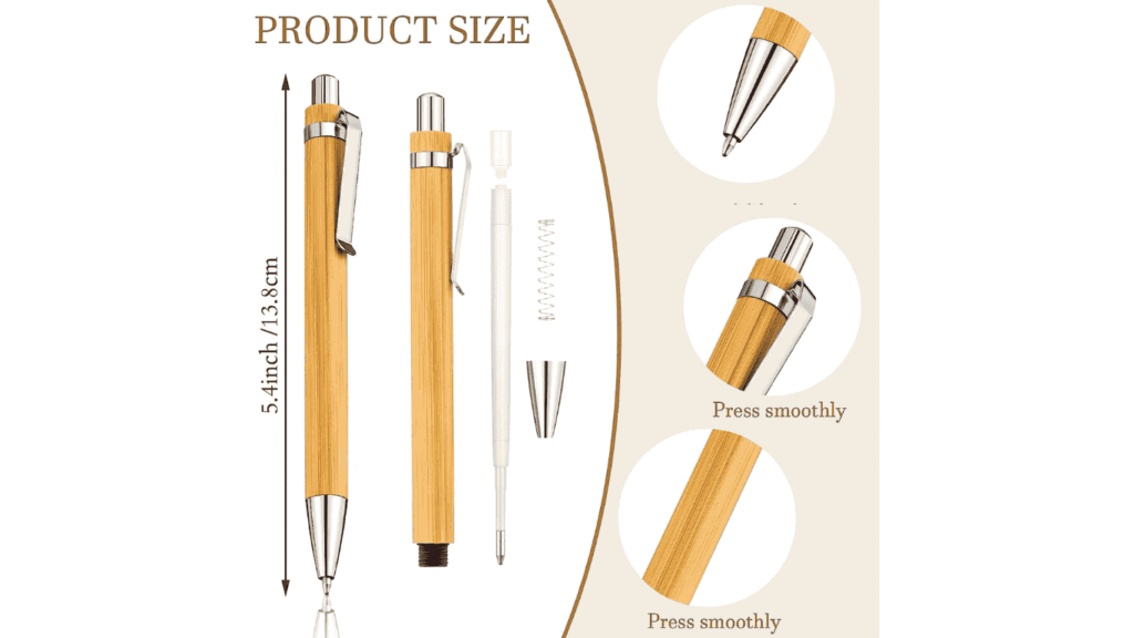 bamboo pen size