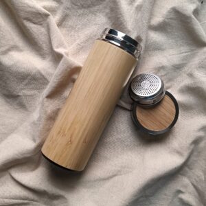 Bamboo Bottle (400ml) Steel Lid