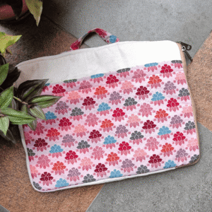 Laptop bag with Light Rhododendron Pattern Dhaka mix