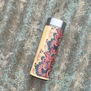 Bamboo Bottle 400 ml with Flower Design/Print